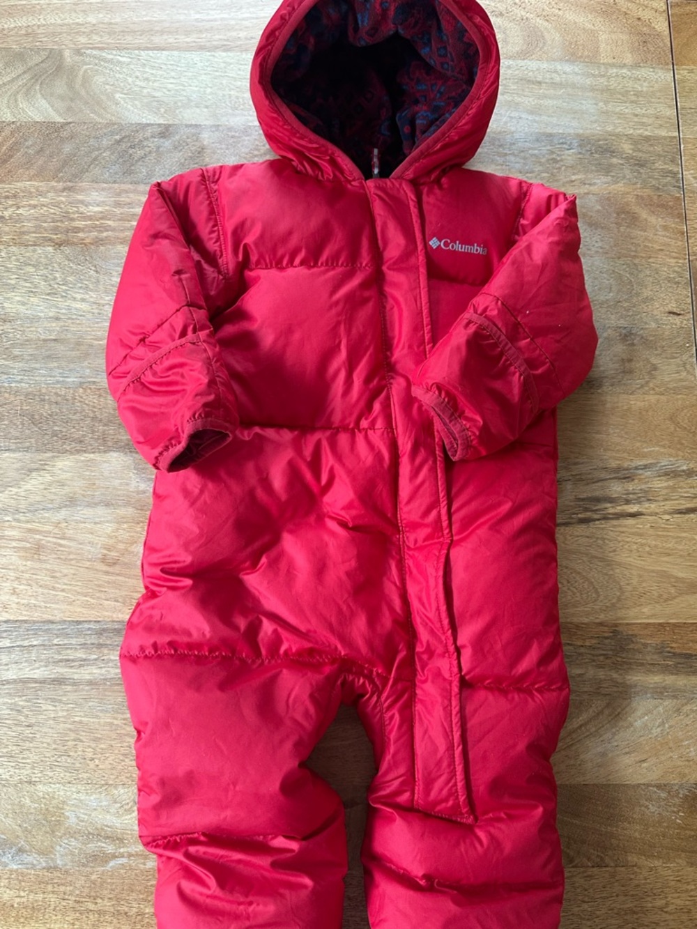Columbia - red snowsuit, 18-24 months